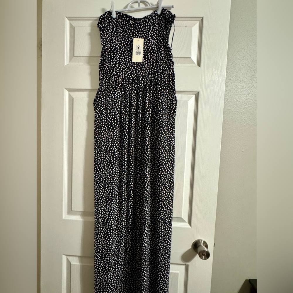 Women's Black and White Polka Dot strapless dress